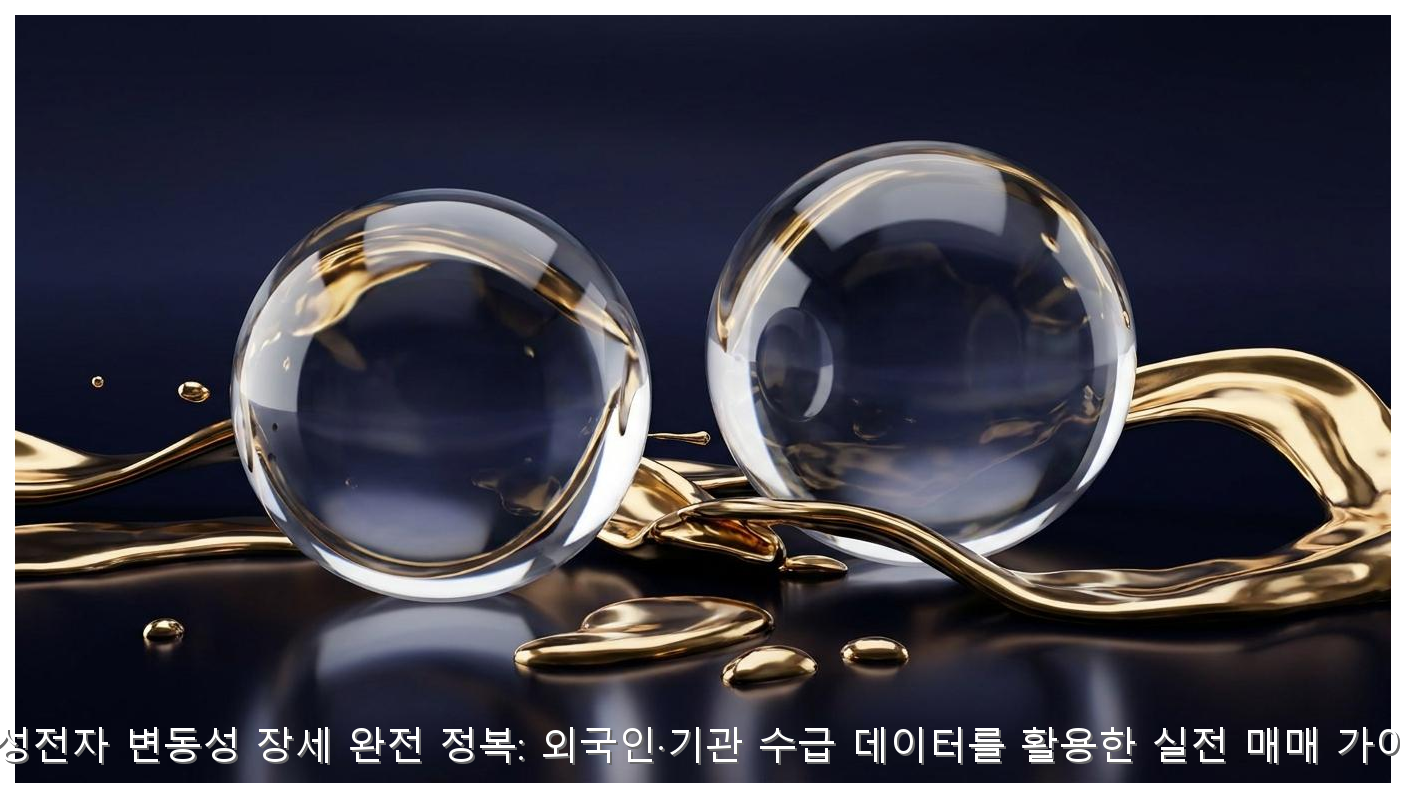 삼성전자 변동성 장세 완전 정복: 외국인·기관 수급 데이터를 활용한 실전 매매 가이드 핵심 안내 및 분석 인포그래픽 (4)