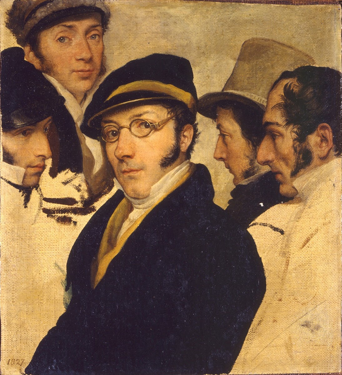 Self Portrait in a Group of Friends 1824