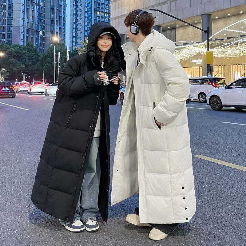 Long Unisex Down Coat, Ankle Length