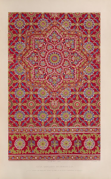 Indian embroidery on crimson silk 1851   1853