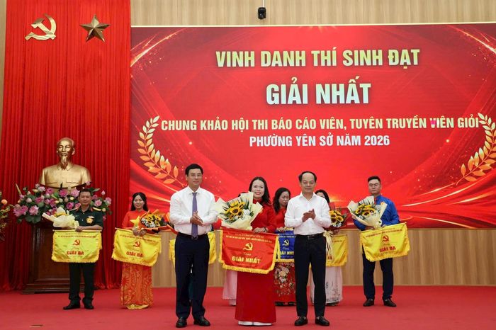 Phường Yên Sở: Sôi nổi chung khảo Hội thi báo cáo viên, tuyên truyền viên giỏi - Đài Phát thanh và truyền hình Hà Nội