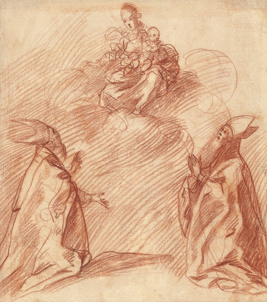 The Virgin and Child Appearing to Two Bishops 1680