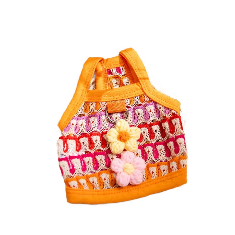 Pet carrier dress with floral pattern, summer