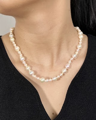 KL010724B Kalung Mutiara Akoya Ivory Pink BRQ 4,5-9,5 mm