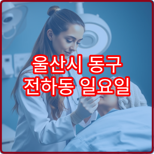 울산시 동구 전하동 일요일 치과 진료 가능한 병원 응급 치과 진료 안내