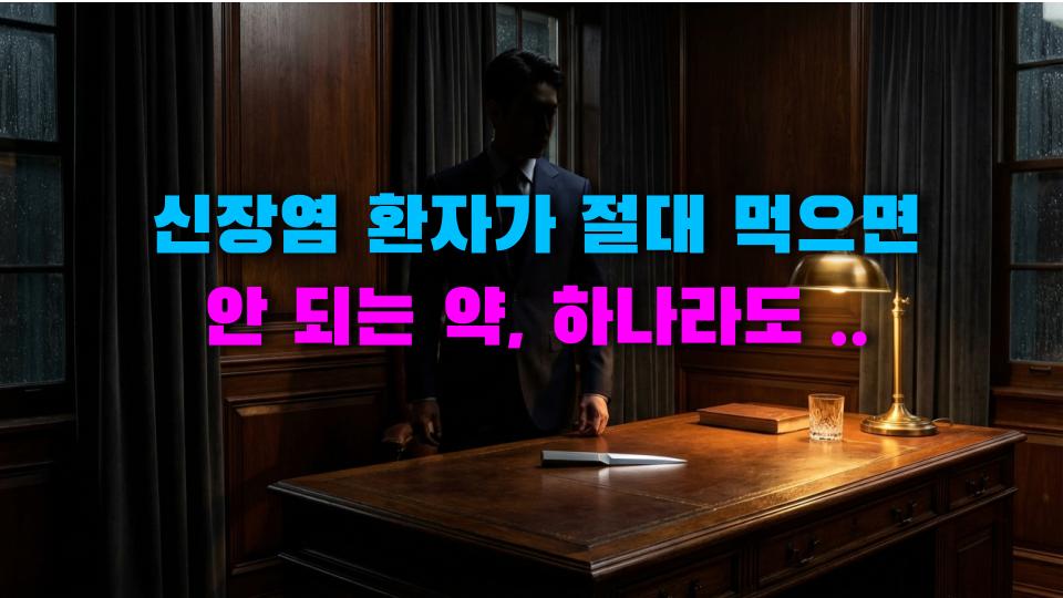 신장염 환자가 절대 먹으면 안 되는 약, 하나라도 잘못 먹으면 신장이 망가진다