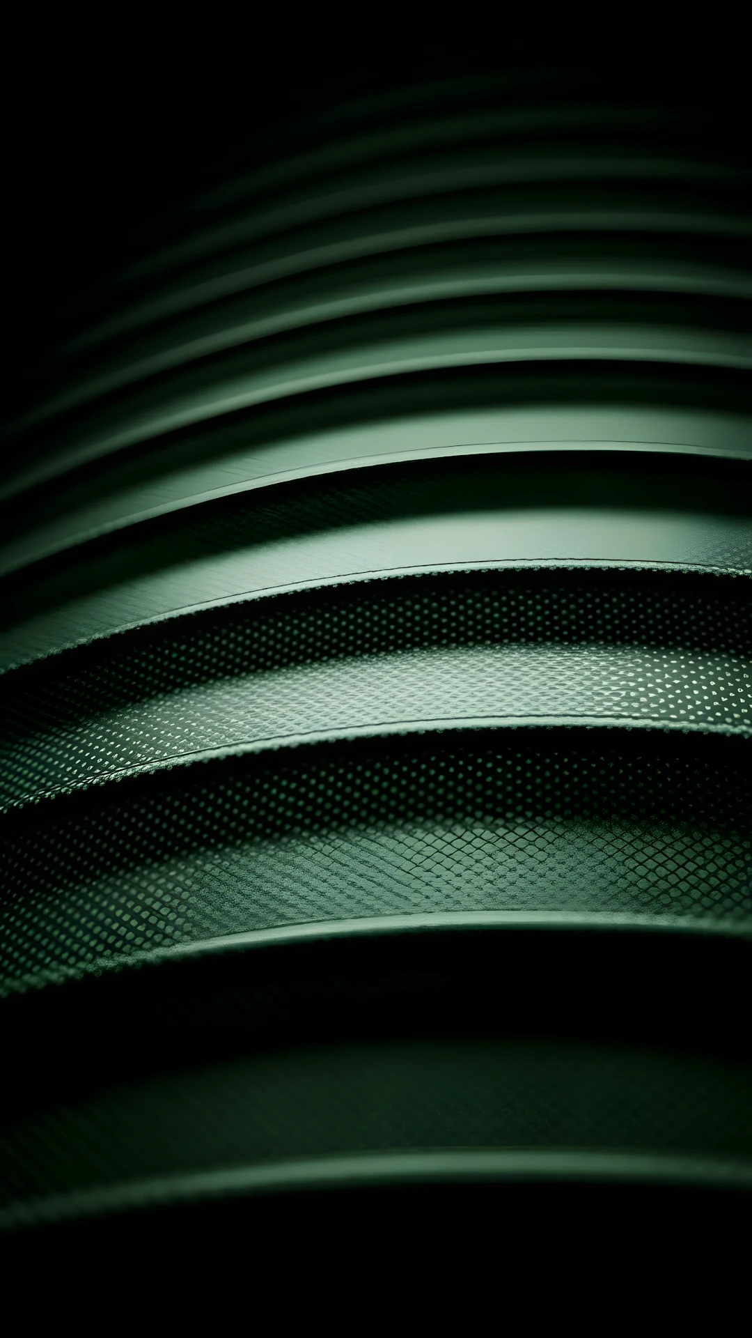 Dark Green Textured Abstract Ribbed Metal Surface - Free 4K mobile Wallpaper