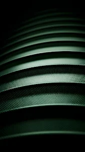 Dark Green Textured Abstract Ribbed Metal Surface