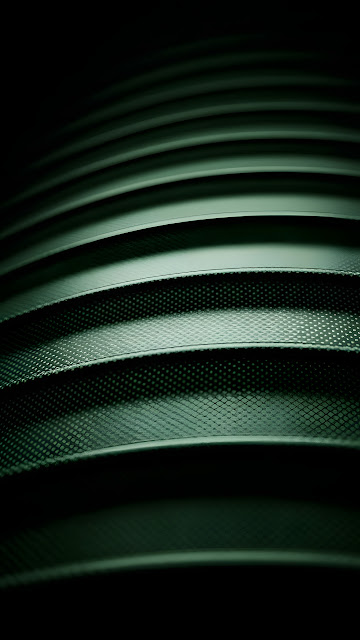 Dark Green Textured Abstract Ribbed Metal Surface - Free mobile Wallpaper
