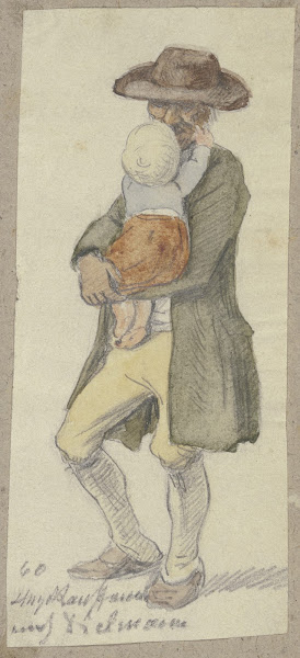 Farmer with child on his arm 1860