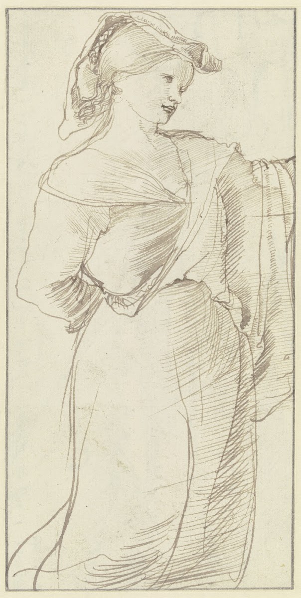 Stehendes italienisches Bauernmädchen ca 1820 1822