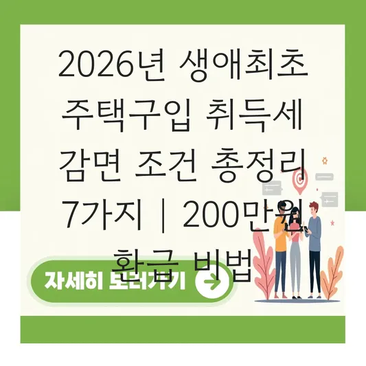 생애최초 주택구입 취득세 감면 조건 및 신청 서류 환급 방법 총정리 대표 이미지