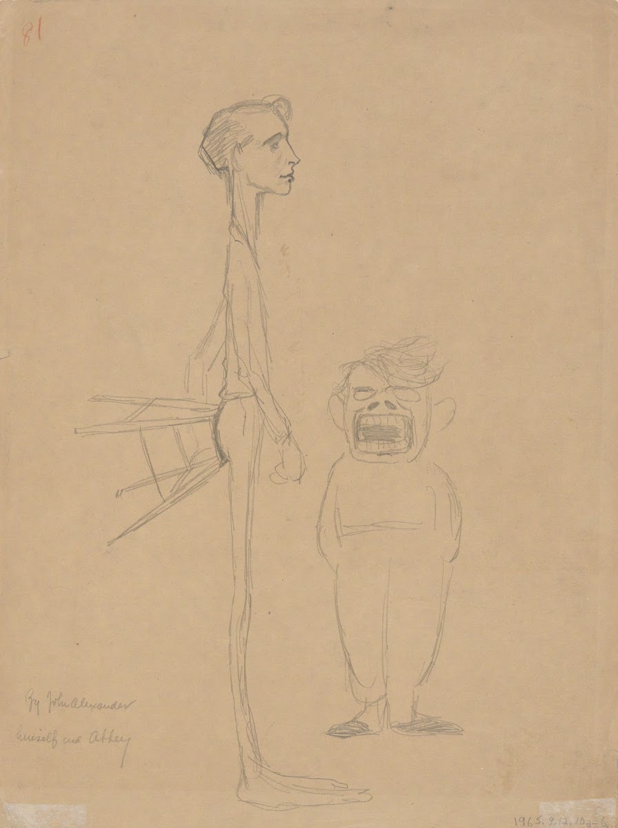 Caricature of Himself and of E A Abbey late 19thearly 20thcentury