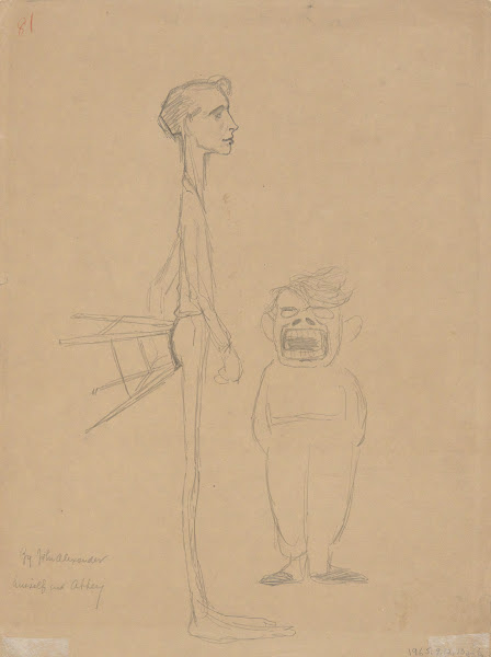 Caricature of Himself and of E A Abbey late 19thearly 20thcentury