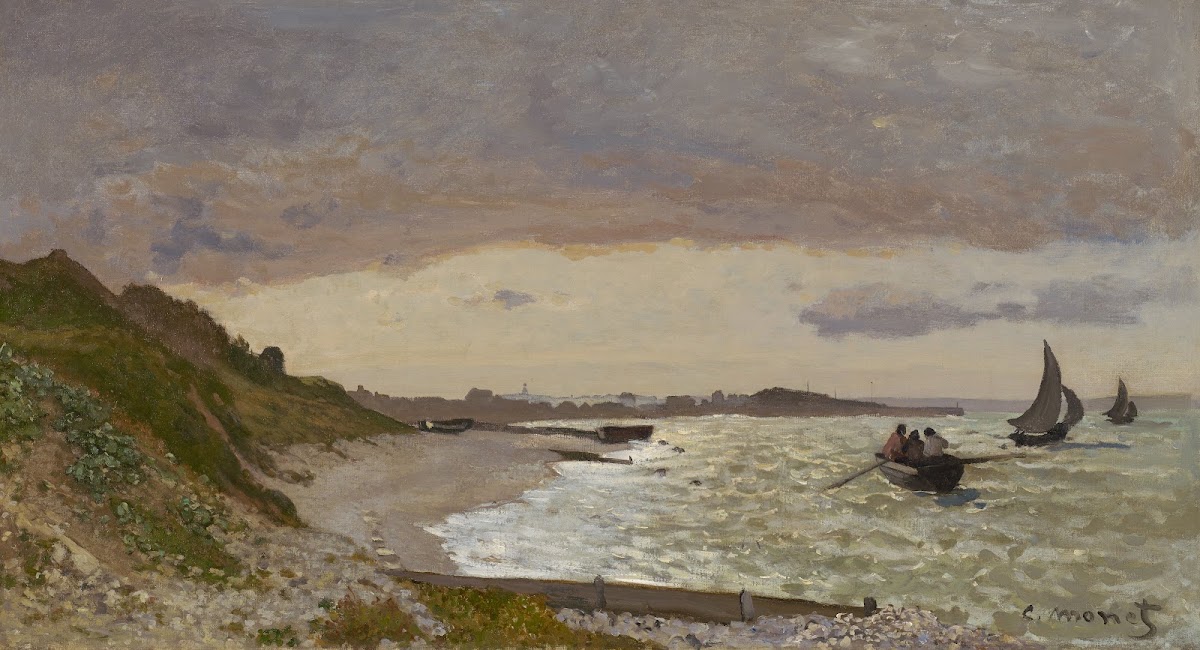 The Seashore at Sainte Adresse 1864