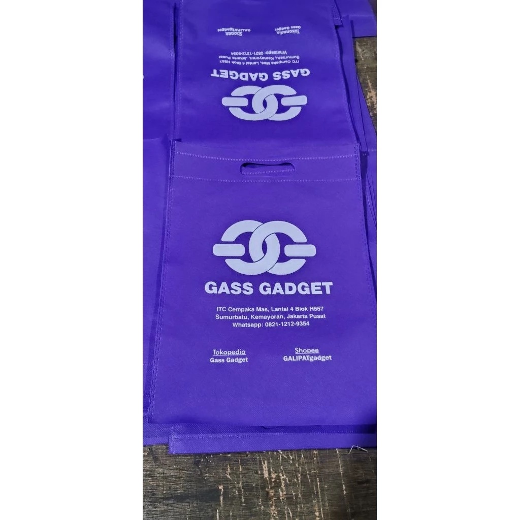 tas sponbond oval UK 25×35,tas promosi/tassovenir/costum+sablon1warna — foto 3