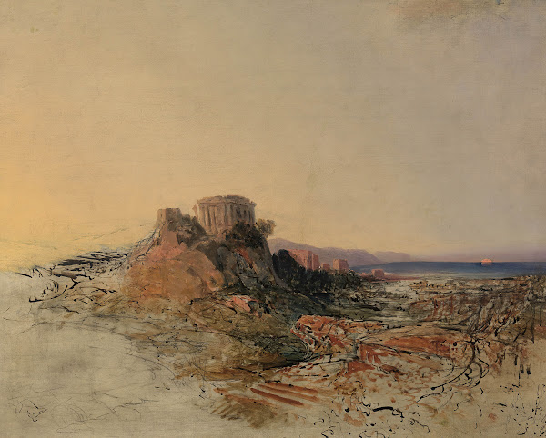 Griechische Tempelruinen ca 1860