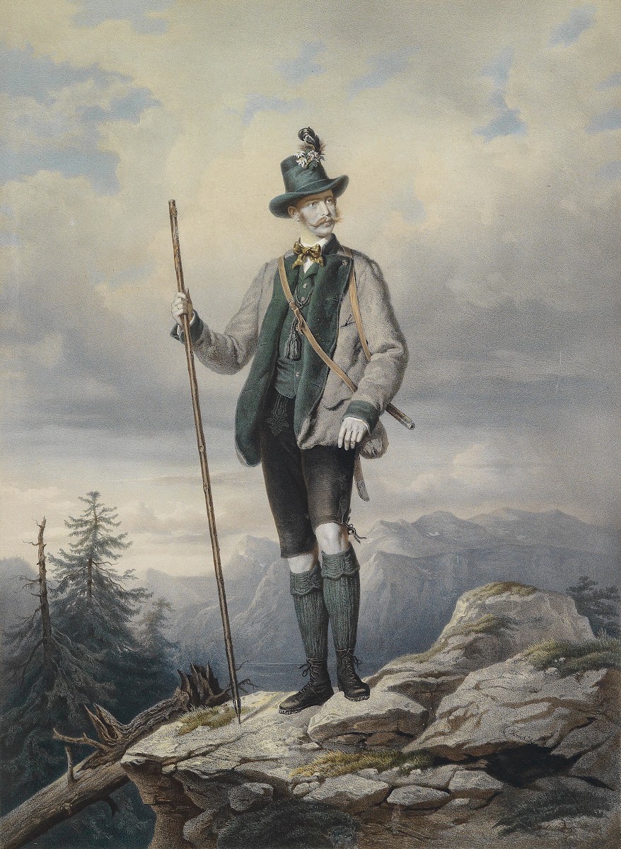 Kaiser Franz Joseph I im Ischler Jagdkostüm c1855