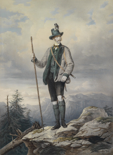 Kaiser Franz Joseph I im Ischler Jagdkostüm c1855