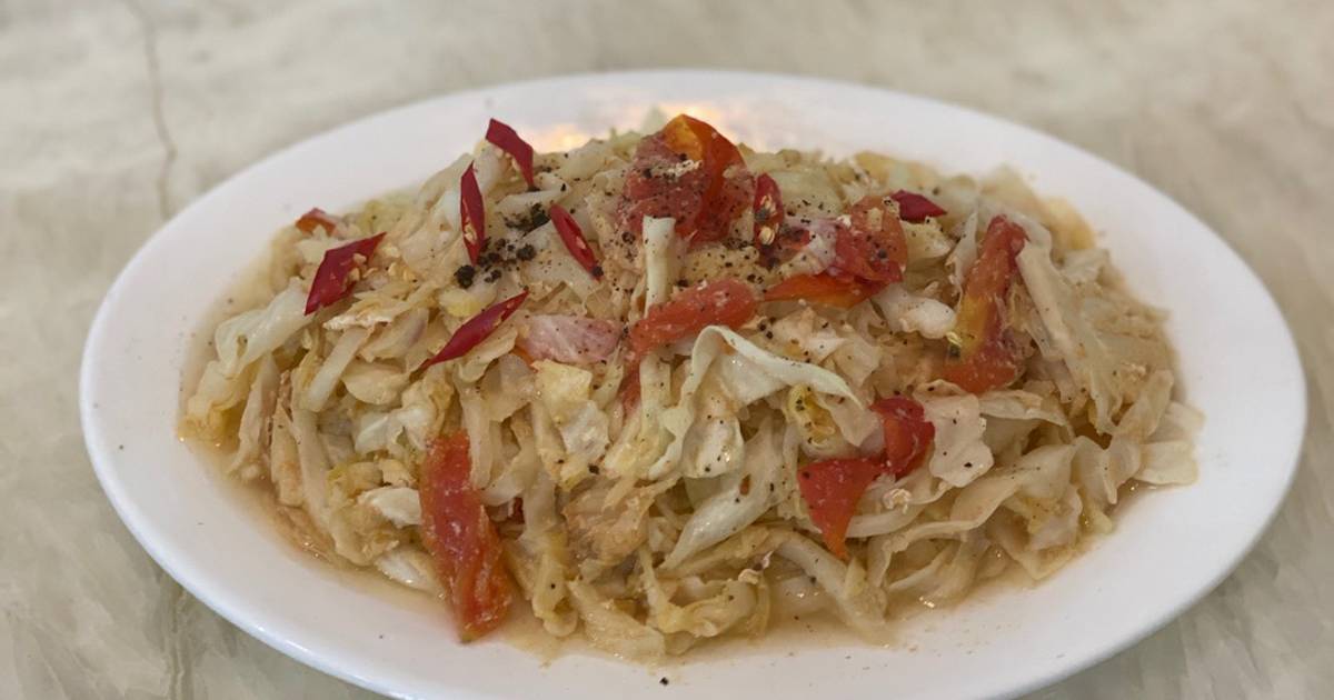 Bắp cải xào trứng