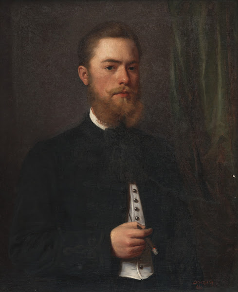 Portrait of a young man Law student Gejza Bencúr 1860