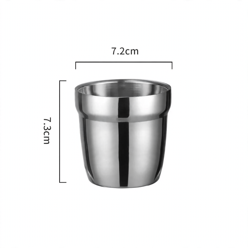 Double-walled stainless steel cup, 175–260 ml