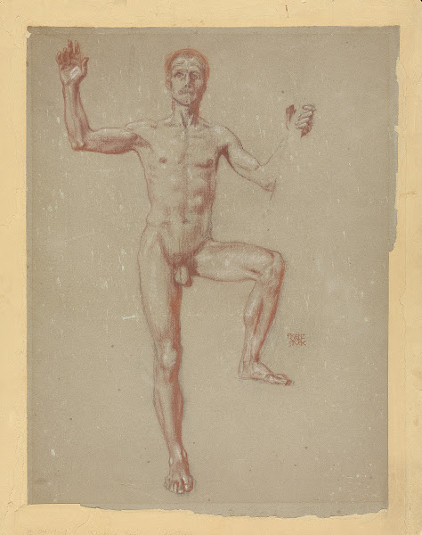 Studie zu Orpheus und die Tiere ca 1924