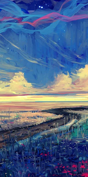 Fantasy, Bicycle, Landscape, Sky, Child 2K Wallpaper Background