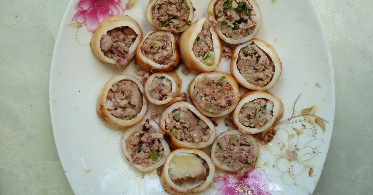 Mực nhồi thịt chiên!