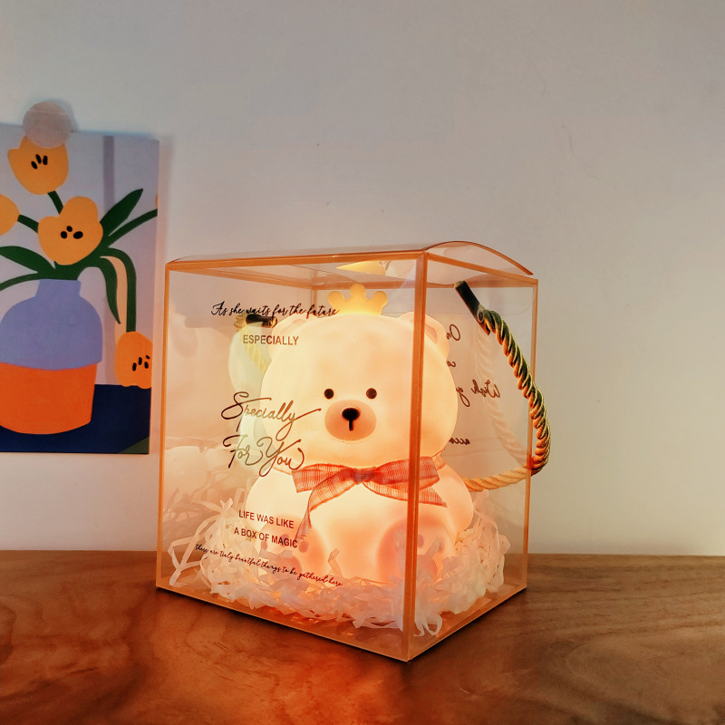 Small night lamp, cartoon design, rechargeable