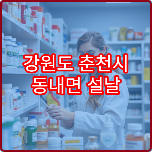 강원도 춘천시 동내면 설날 연휴 휴일 운영 약국 위치 확인하기