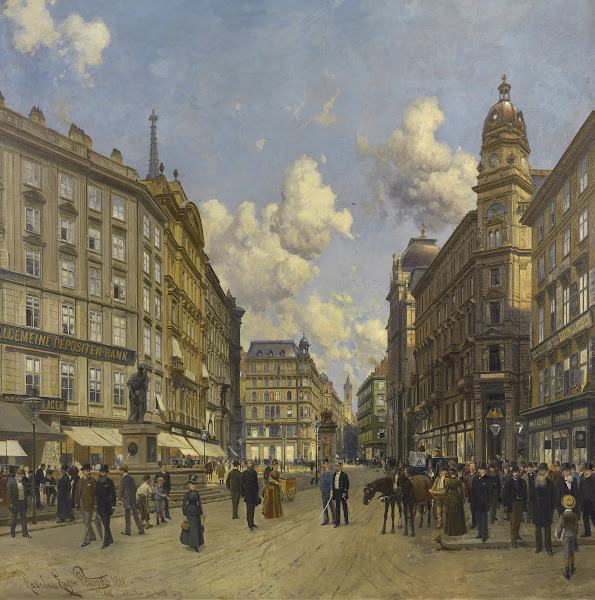 Der Graben im Jahr 1888 in Richtung Stock im Eisen 1888