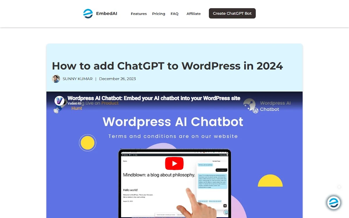 Captura de Wordpress AI Chatbot