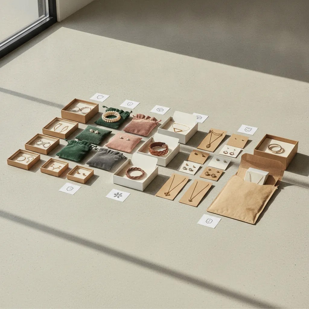 Best packaging ideas for handmade jewelry compared side by side with premium boxes, pouches, cards, and mailers for brand evaluation