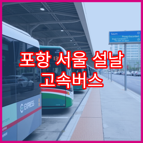 포항 서울 설날 고속버스 예매 일정표와 좌석 조회법