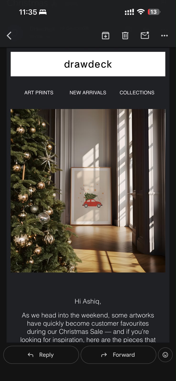 Drawdeck email campaign