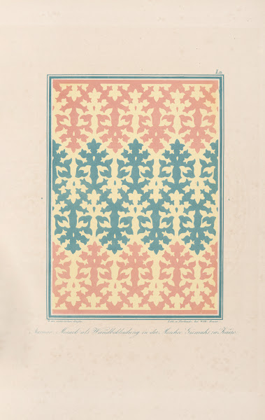 Marmormosaik als Wandbekleidung in der Moschee Gismahs zu Kairo 1842