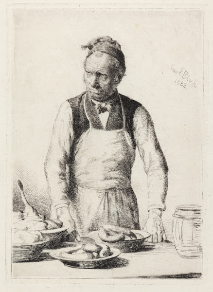 Spækhøkeren bag sin disk 1882