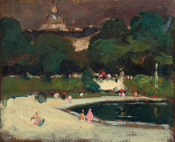 Luxembourg Gardens Stormy Sky