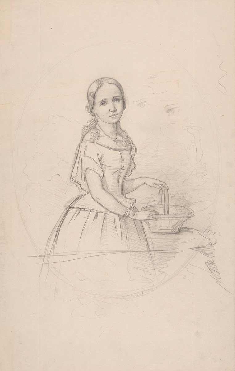 Portrait of Franciszka Wołowska Sister of Feliks Jasieńskis Mother 1853