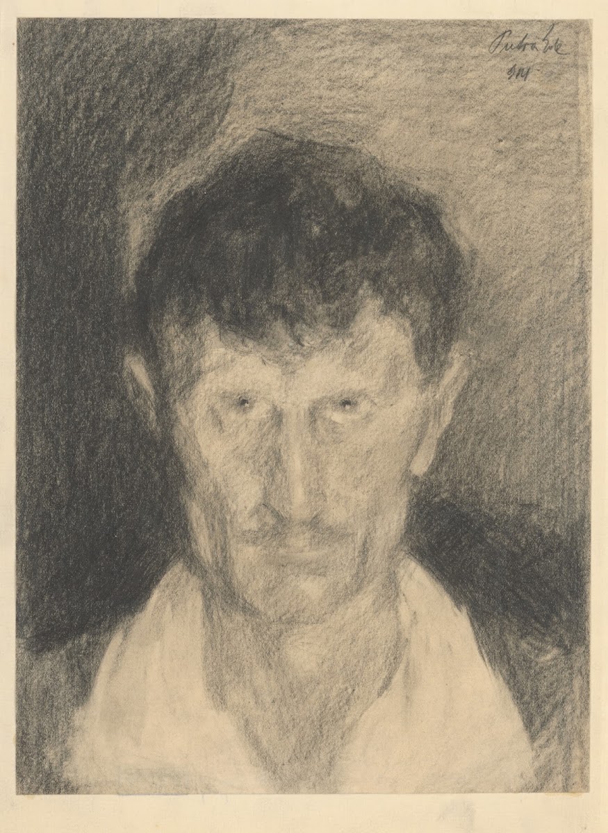 Mans Head from the Front 1914
