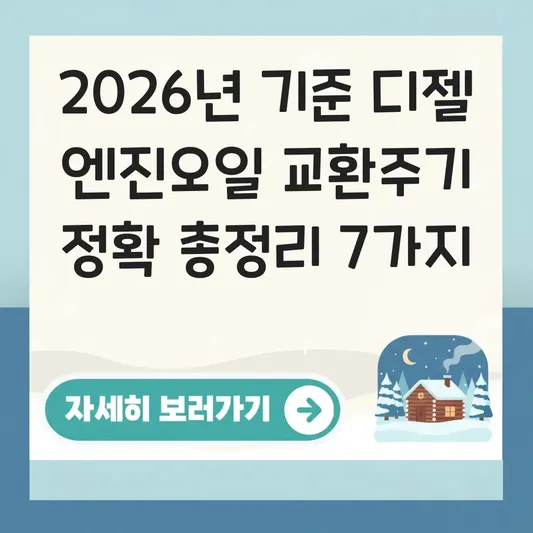 디젤 엔진오일 교환주기 정확