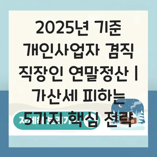개인사업자 겸직 직장인 연말정산 시 사업소득 합산 신고 및 가산세 피하는 법 대표 이미지