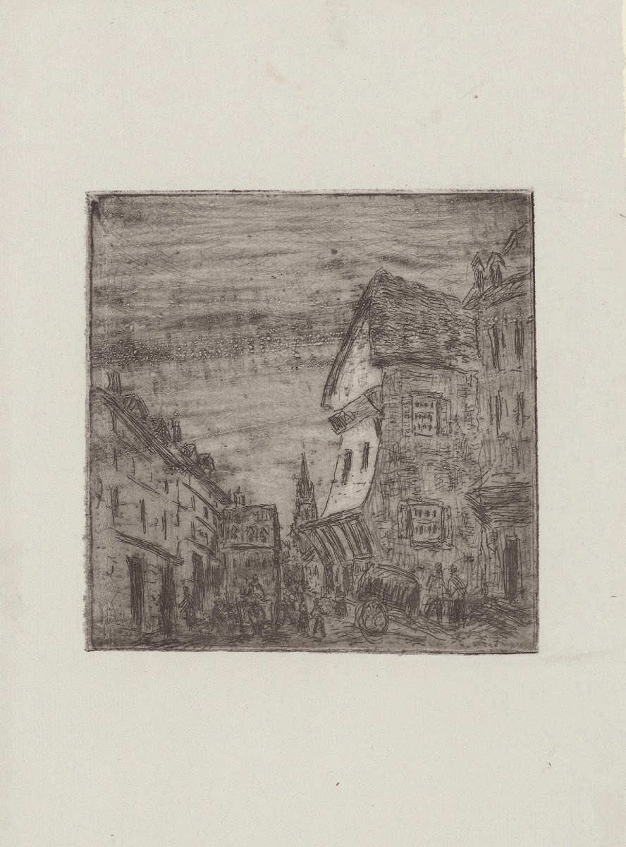 Vieille rue à Rouen rue Malpalue 1883