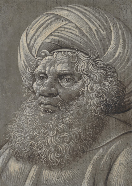 Head of a Bearded Man Wearing a Turban ca 1510