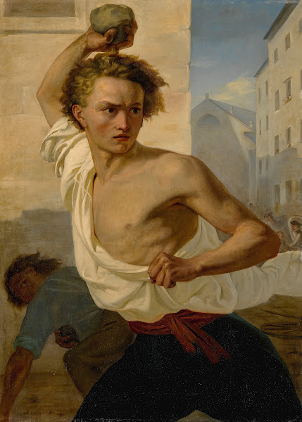 Giovan Battista Perasso Called Balilla Throwing A Stone Circa 1820