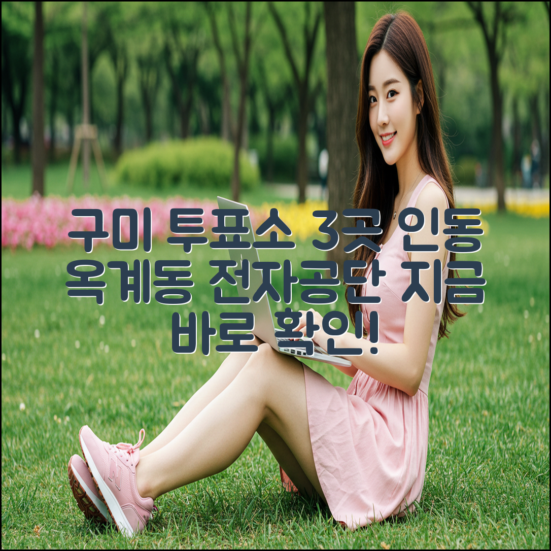 구미 인동/옥계동 전자공단 인근 3곳 투표소 확인