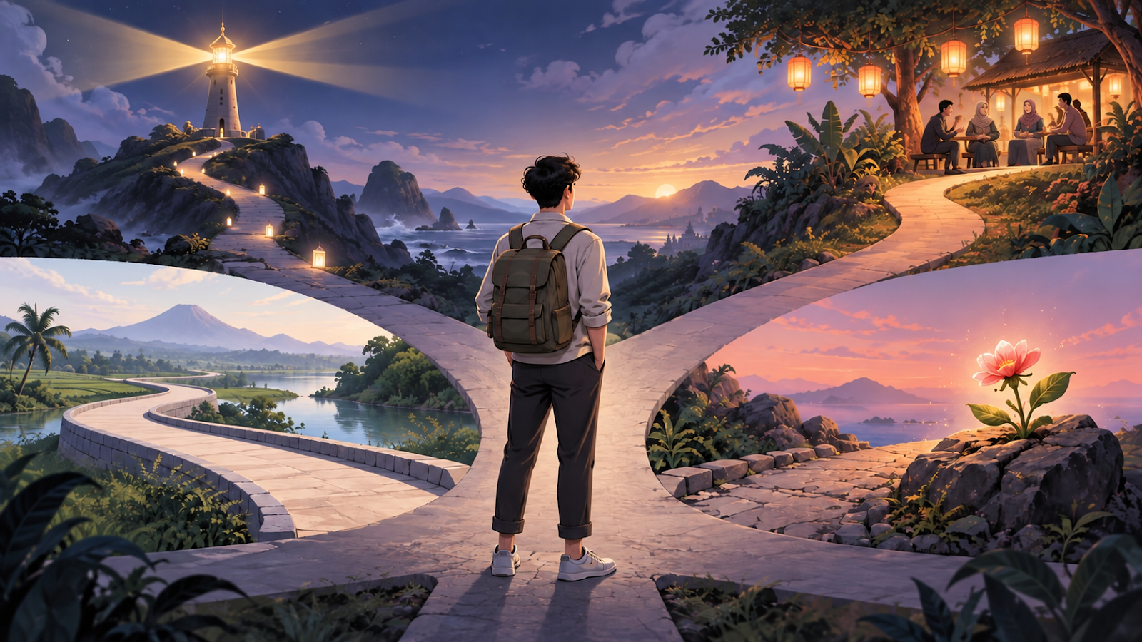 Ilustrasi pendamping materi Empat Pertanyaan untuk Mendesain Perilaku