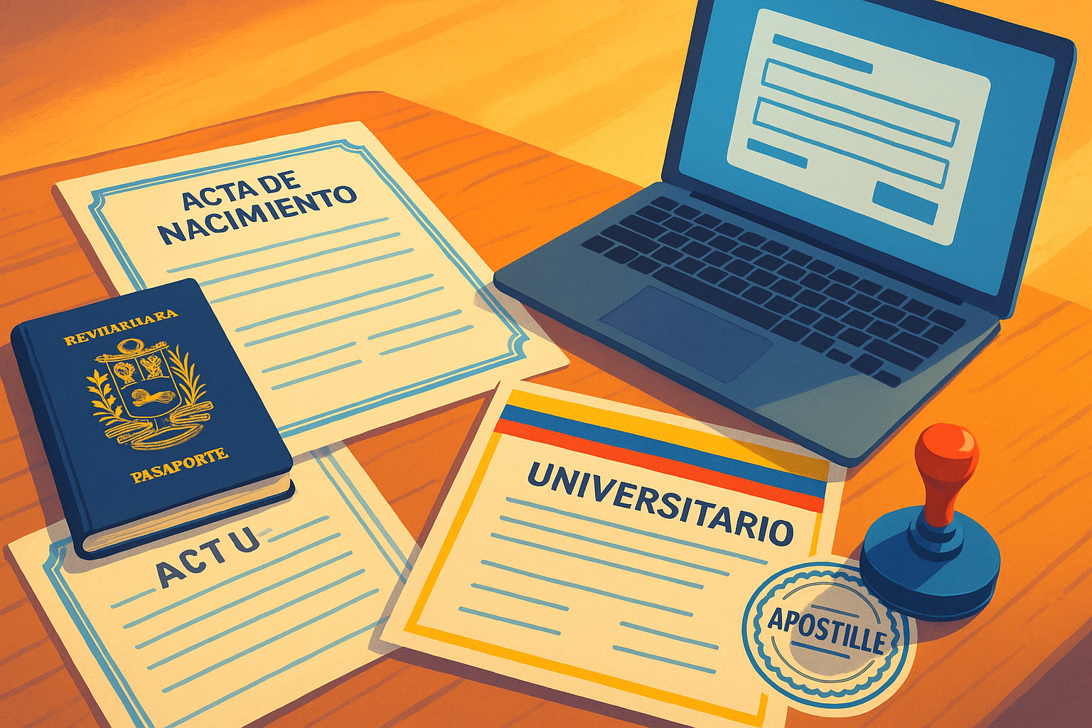 Checklist de trámites migratorios y documentos apostillados para venezolanos en el exterior