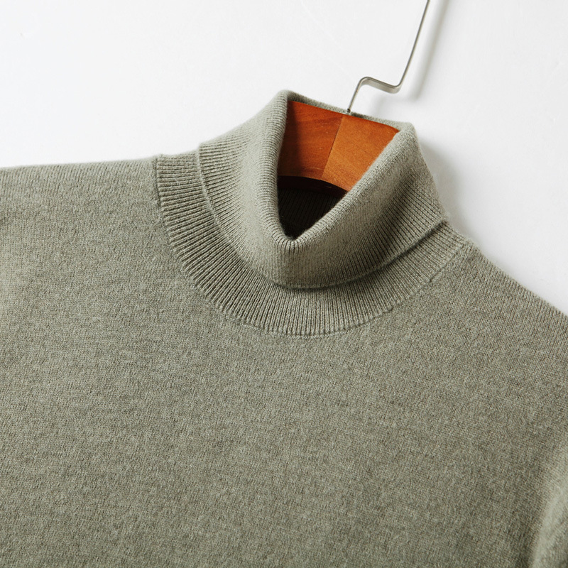Men's merino wool turtleneck sweater